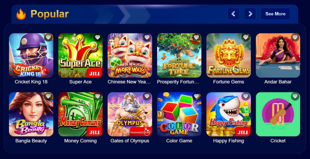popular games takabet